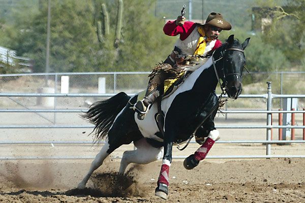 The Wild West is still smokin' in this hard riding cowboy horseback competition.