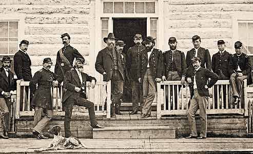 Officers-stationed-at-Fort-Ellis-in-Montana-Territory