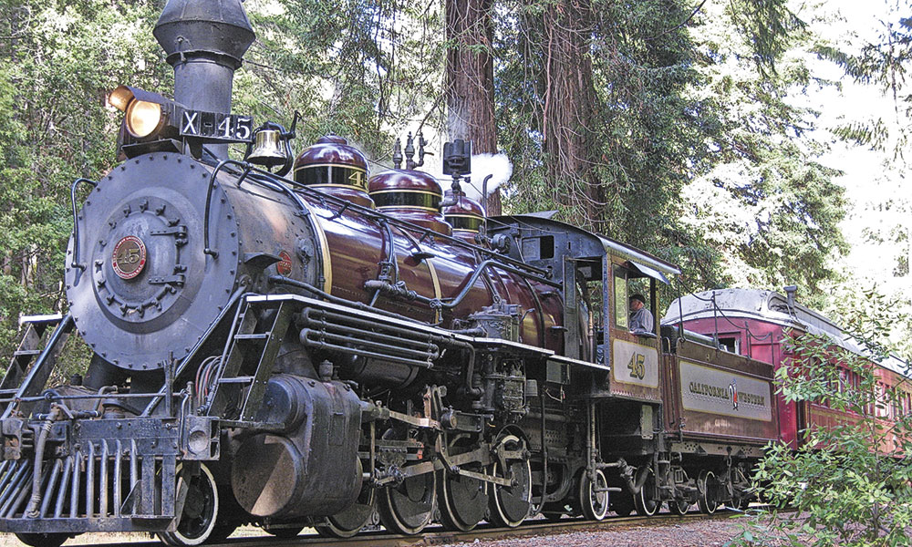 American railroad trains true west