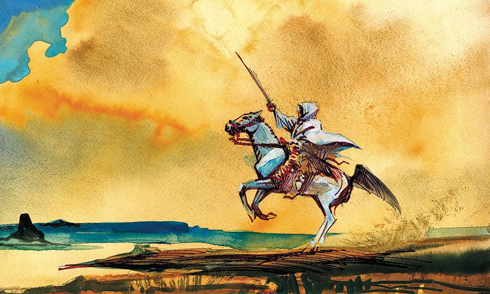 painting of arab warrior by bob boze bell
