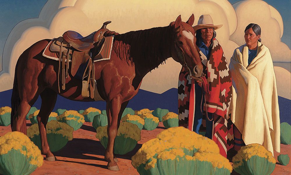 The Thirsty Trapper Western Artwork Auctions True West Magazine