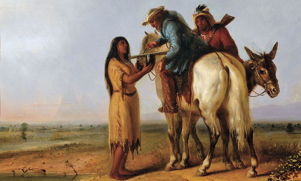 The Thirsty Trapper Western Artwork Auctions True West Magazine