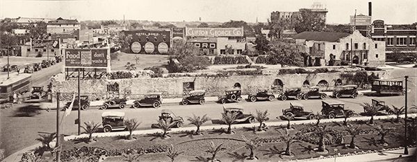 billboards old cars alamo plaza historic district true west magazine