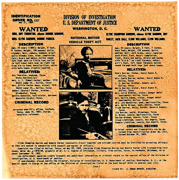 bonnie and clyde wanted poster true west magazine