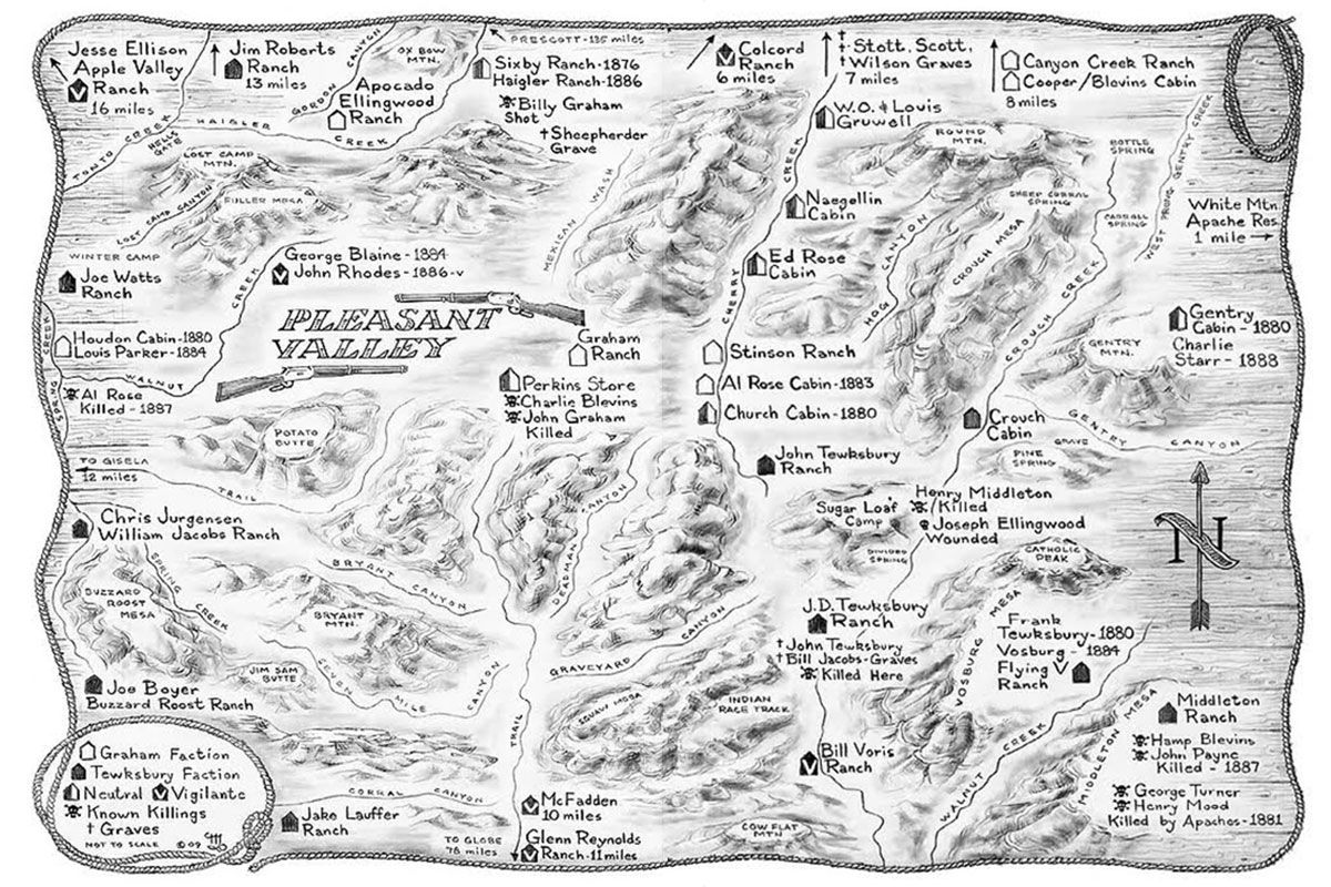 Pleasant Valley Arizona Map Pleasant Valley: An Unpleasant Place For Sheriff Mulvenon - True West  Magazine